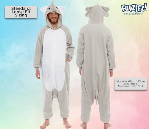 Miniatura 64 de Funziez! - Disfraz de Halloween para adultos, disfraz de animales y criaturas marinas, mameluco afelpado para cosplay, para mujeres y hombres