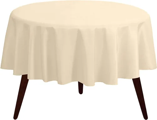 Miniatura 156 de Pomp Mantel Premium de Poliéster de 60" x 84" en Color Amarillo Plátano Tela Fácil de Cuidar, Resistente a Arrugas y Manchas Para Mesa Banana