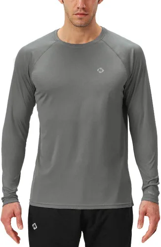 Miniatura 2 de NAVISKIN Camisas de protección contra erupciones para hombre, camisetas de natación FPU 50+ con protección solar ultravioleta, camisas de manga