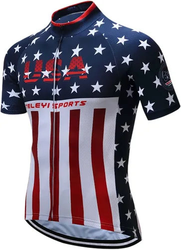 Maillot de ciclismo de montaña para hombre, de manga corta para hombre, para ciclismo de carretera, talla S-3XL