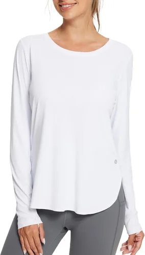BALEAF - Camisetas de sol de manga larga para mujer, con FPU 50+, para senderismo, ligeras, de secado rápido, protección contra rayos ultravioleta,