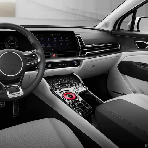 Miniatura 6 de YOUTOOCAR 2 piezas de cubiertas de panel de cambio de marchas automático para interior Compatible con Kia Sportage 2023–2025 EX SX SX-Prestige
