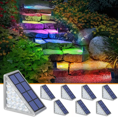 Miniatura 17 de NIORSUN Luces solares, impermeabilidad IP67, encendido/apagado automáticos, para escalones exterior, escalera, patio, porche, puerta delante, acera