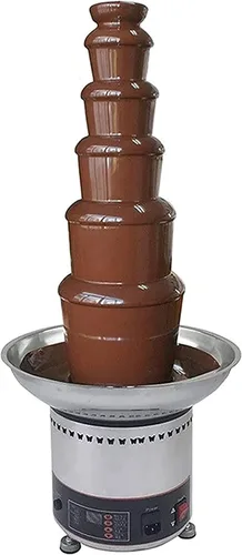 Miniatura 9 de Fuente de chocolate de 4/5/6/7 niveles, máquina de fusión eléctrica de acero inoxidable 304, olla de fondue de chocolate con control de temperatura