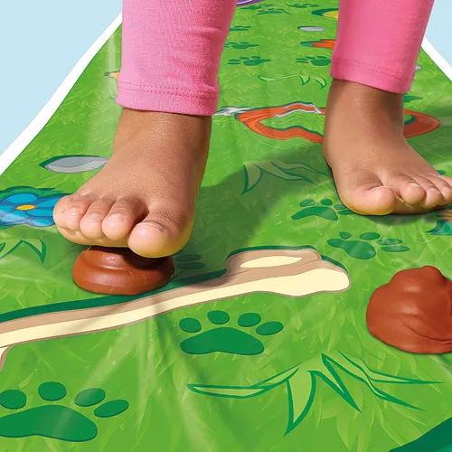 Miniatura 12 de Hasbro Gaming ¡No pises en eso! Juego preescolar I Juego de fiesta de caca con venda en los ojos Spinner con 8 divertidos movimientos de animales