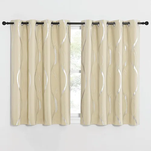 Miniatura 114 de NICETOWN Paneles de Cortinas Opacas para Dormitorio - Tratamiento de Ventanas con Aislamiento Térmico, Ojales Sólidos, Cortinas Opacas con Diseño