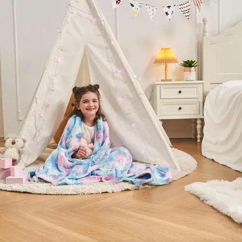 Miniatura 7 de inhand Juguetes de unicornio azul que brillan en la oscuridad para manta, regalos de unicornio para niñas de 1, 2, 3, 4, 5, 6, 7, 8, 9, 10, 11, 12