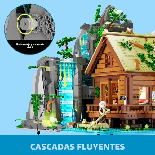 Miniatura 2 de Lumibricks Waterfall-Cabin Lighting - Juego de 2539 piezas de luz LED retro de cascada para adultos y coleccionistas de edificios de arquitectura