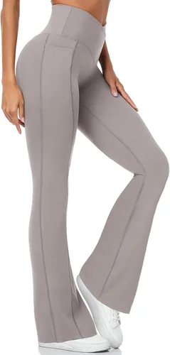 Miniatura 6 de MIHRUSEM Flared Leggings Skims Dupe Forbidden Pants Butt Lifting Leggings Tummy Control with Pockets for Women
