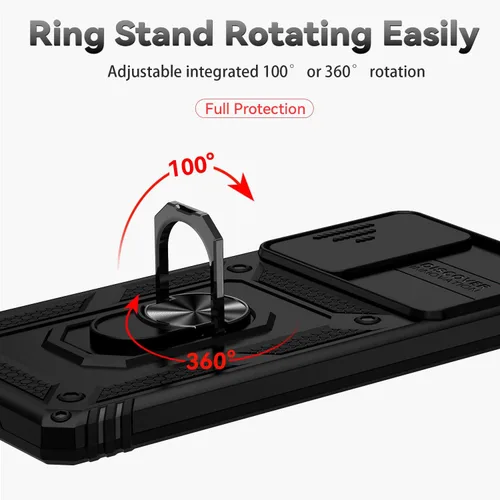 Miniatura 6 de Funda para Samsung Galaxy S20 FE 5G con cubierta para lente de cámara, protector de pantalla HD, soporte de anillo magnético probado contra caídas