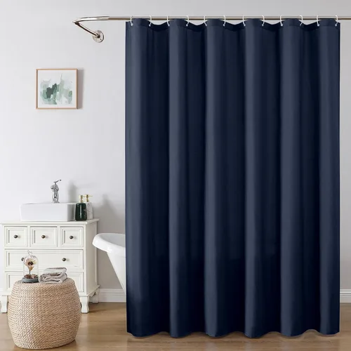Miniatura 13 de OVZME Zora Cortina de Ducha de Tela para Cabina de 36 x 72 Pulgadas - Cortina de Ducha Pequeña Suave Negra para Baño para Tamaño de Cabina Estrecha