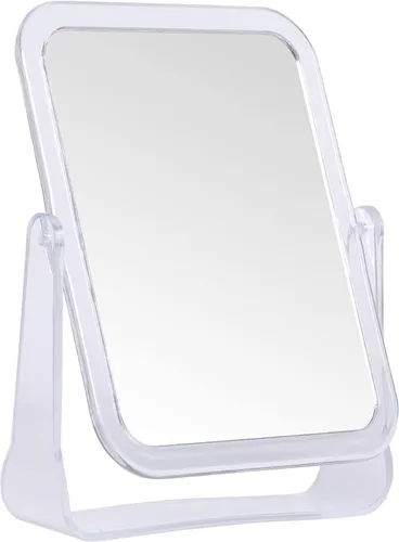 Miniatura 7 de Espejo de maquillaje de escritorio, rotación de 360°, espejo flexible con soporte, espejo cosmético de mesa, bueno para afeitado de ducha, viajes