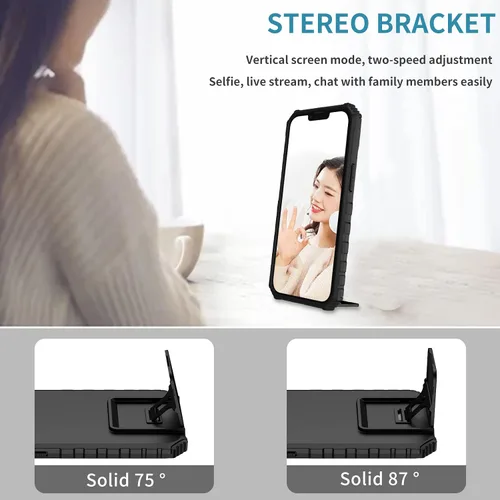 Miniatura 9 de Funda compatible con Xiaomi Redmi Note 12 Pro 4G Dimensional Soporte Ventana Deslizante Teléfono Móvil Funda Protectora a Prueba de Golpes Funda