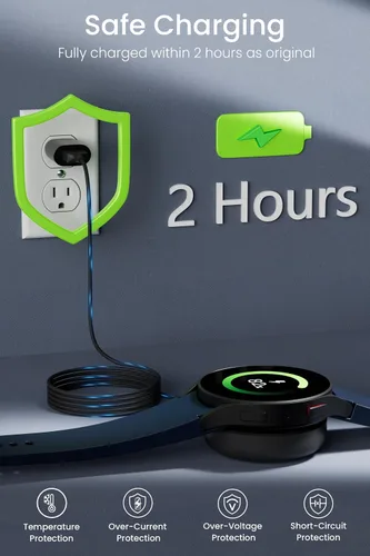 Miniatura 4 de Cable USB compatible con Samsung Galaxy Watch7/Ultra/6/6 Classic/5/5 Pro/4/4 Classic/3/Fe/Active 2/Cargador activo Base de carga inalámbrica