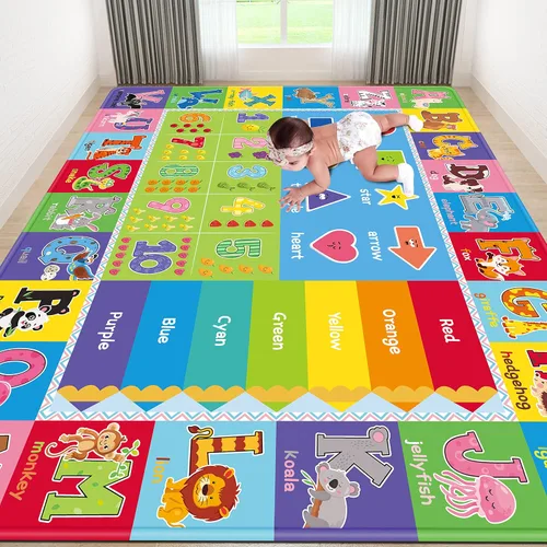 Miniatura 8 de Alfombra infantil para sala de juegos, alfombra educativa ABC, alfombra suave antideslizante para bebé, alfombra de juego para bebé, alfombra