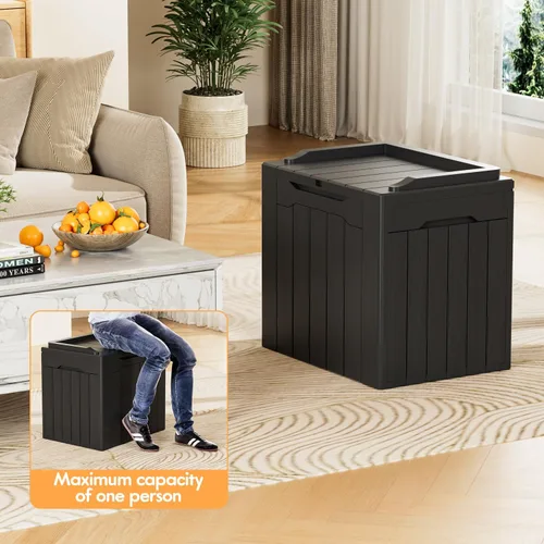 Miniatura 4 de YESHOMY Contenedores de almacenamiento de plástico de 30 galones con tapa, organizadores de cajas apilables para sala de estar, oficina, dormitorio