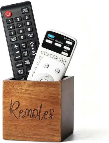 Miniatura 12 de Soporte para control remoto, soporte de madera para control remoto de TV para mesa, organizador remoto para decoración del hogar, caja remota