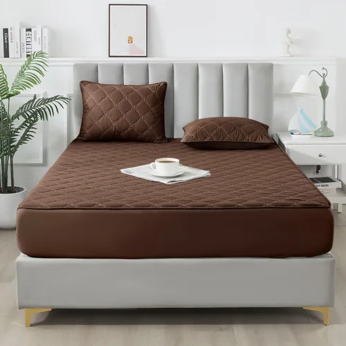 Miniatura 10 de Protector de colchón impermeable – Protector de colchón de tamaño individual silencioso y estilo sábana bajera Protección completa de cama