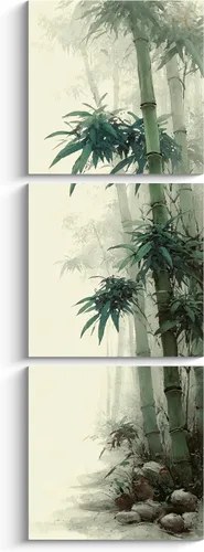 Miniatura 41 de Arte de Pared de Acuarela de Estilo Asiático Tradicional Chino Pájaro en Rama de Flor de Cerezo Roja Decoración Paisaje Floral Oriental Pintura