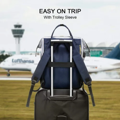 Miniatura 5 de LOVEVOOK Mochila de trabajo para mujer, mochila antirrobo para laptop de 15.6 pulgadas, mochila para computadora resistente al agua