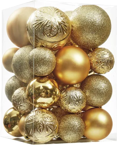 Miniatura 9 de Wironlst - Adornos de bola de Navidad de 30 piezas, adornos de Navidad de plástico irrompibles para árbol de Navidad, vacaciones, boda, fiesta Blanco