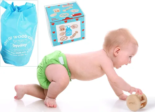 Miniatura 6 de TOWO - Sonajeros de madera para bebés, 6 meses, juguetes ecológicos orgánicos para bebés, agarre y dentición, instrumentos musicales naturales