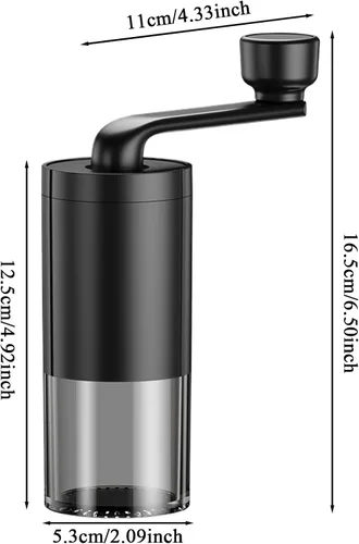 Miniatura 7 de Molinillo manual de fresas de café – Molinillo de expresos de mano, molinillo de café de viaje, molinillos de café de manivela compacta, herramienta