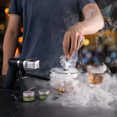 Miniatura 4 de Pistola portátil de mano para ahumar en frío, ahumador eléctrico, pistola infusora de humo para interiores y fríos, kit de cóctel para alimentos