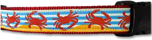 Collar de cangrejo XL para perro, playa, náutico, hecho a mano, ajustable, 18-24 pulgadas