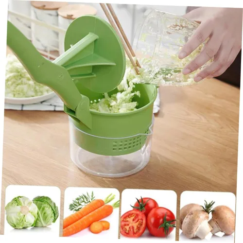 Miniatura 7 de Hemoton Exprimidor de verduras con exprimidor de verduras Cojines para sala de estar Exprimidor manual de ensalada fructífera Secador de frutas