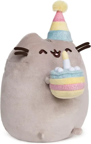 Miniatura 2 de GUND Pusheen - Gato de peluche de pastel de cumpleaños, 9.5 pulgadas