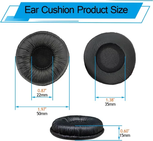 Miniatura 5 de Almohadillas para auriculares Plantronics, repuesto para Plantronics HW251N HW261N HW510 HW520 Blackwire 3210 3220 3320 C320 C3225 Jabra PRO 920 930