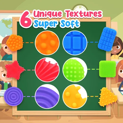 Miniatura 3 de Juguetes Sensoriales Esponjosos para Niños Pequeños: Juguete Sensorial Súper Suave y Texturizado para Niños Autistas con Necesidades Especiales