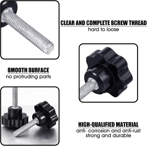 Miniatura 4 de Therwen Kit de 8 piezas de accesorios para hamaca de alta resistencia, gancho de rosca de repuesto, perilla de mano para columpio, patio, base