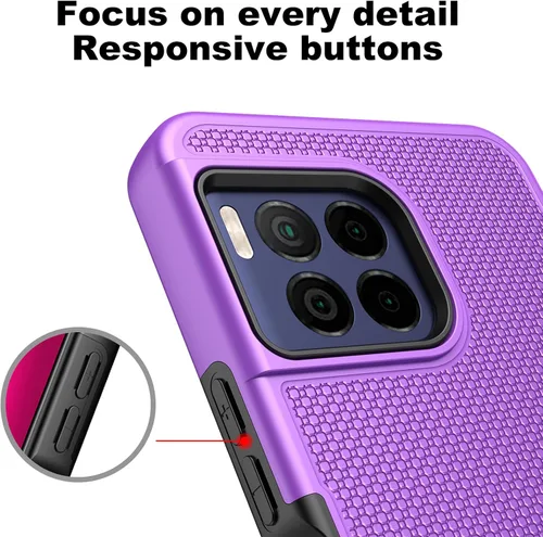 Miniatura 5 de Ailiber Funda para TMobile Revvl 7 Pro 5G, con protector de pantalla, doble capa de protección a prueba de golpes, parachoques de silicona