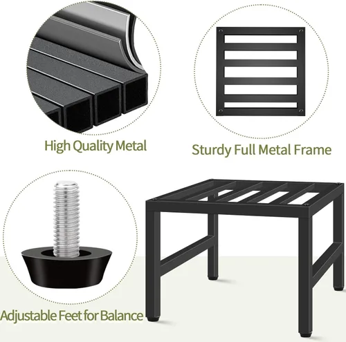 Miniatura 3 de Soporte para plantas para interiores y exteriores, soporte de pedestal de hierro forjado resistente, soporte de metal para plantas
