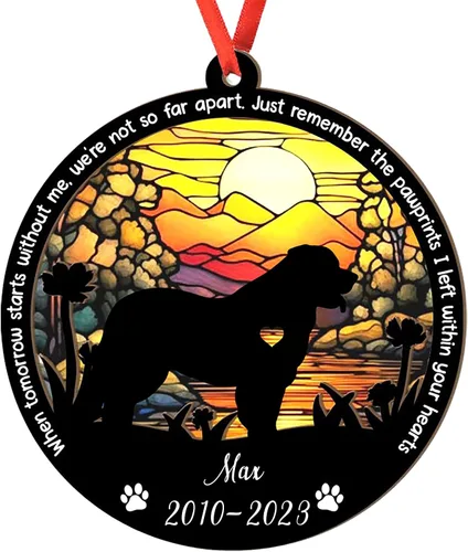 Miniatura 96 de Adorno personalizado para atrapasoles de sabueso afgano, adorno de Navidad de sabueso afgano – Regalo para perro amante, sabueso afgano