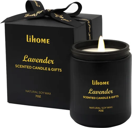 Miniatura 25 de Decoraciones de otoño para el hogar - Velas de otoño, regalos para mujeres, velas perfumadas naturales de cera de soja con aroma a manzana y canela