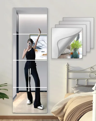 Miniatura 11 de Espejo de pared inastillable de longitud completa para dormitorio, espejos acrílicos de gimnasio para el hogar, extra grueso: 0.12 pulgadas, 14 x 24