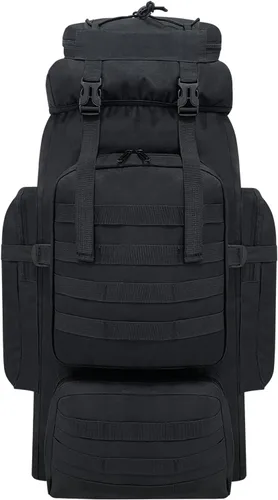Miniatura 8 de Mochila de senderismo, mochila grande de 100L para acampar, mochila MOLLE impermeable y expandible, mochila táctica militar para deportes al aire