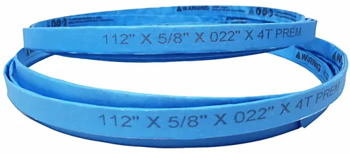 112 x 5/8 x 4TPI - Hueso azul de 4 dientes en hojas de sierra de cinta, corte de carne se adapta a Hobart 5014, Butcher Boy B14, Cobra 14, Superior