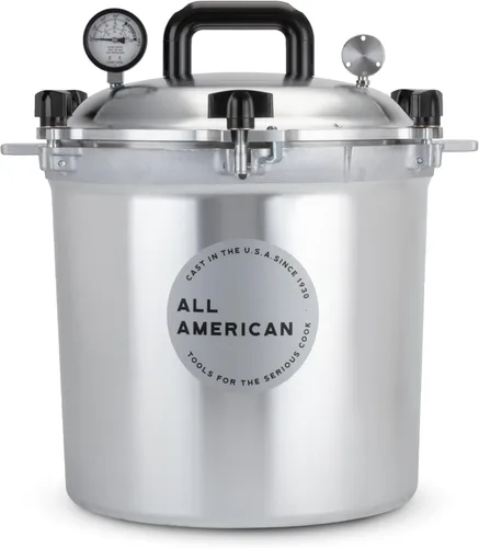 Miniatura 9 de Olla/envasadora a presión All American 1930-21.5qt (El 921), Kelp - Sistema exclusivo de sellado metal a metal - Adecuada para estufas de gas, Azul