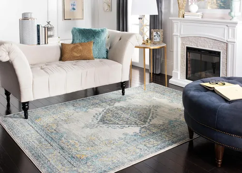 Miniatura 20 de SAFAVIEH Evoke Collection EVK250A - Alfombra de pasillo, 2 pies 2 pulgadas x 7 pies, color crema y fucsia, diseño oriental Shabby chic, no desprende