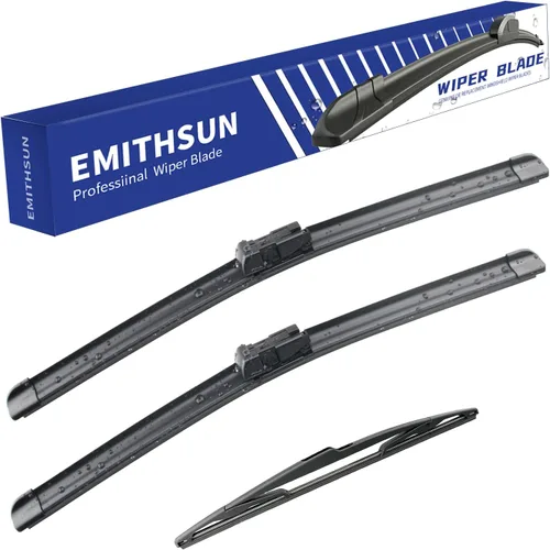 Miniatura 27 de EMITHSUN® Juego de limpiaparabrisas de repuesto para Jeep Wrangler 2007-2017, que cumplen con la calidad OEM, juego de limpiaparabrisas delanteros