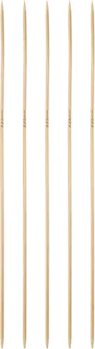 Harfington - 5 piezas de agujas de tejer de bambú de doble punta, tamaño US 1 (2.25 mm), carbonizadas, 7.9 pulgadas (20 cm) rectas para tejer a