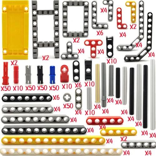 Miniatura 2 de dspitwod Piezas Técnicas Vigas Ejes Conectores Ladrillos Juegos - 420 Piezas, Vigas de Brazos de Elevación Marco para Juguetes de Bloques
