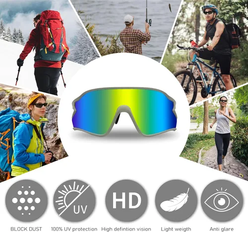 Miniatura 3 de POLARS DESIGN Gafas de sol fotocrómicas polarizadas para deportes al aire libre para hombres y mujeres TR90 marco protección UV para pesca correr