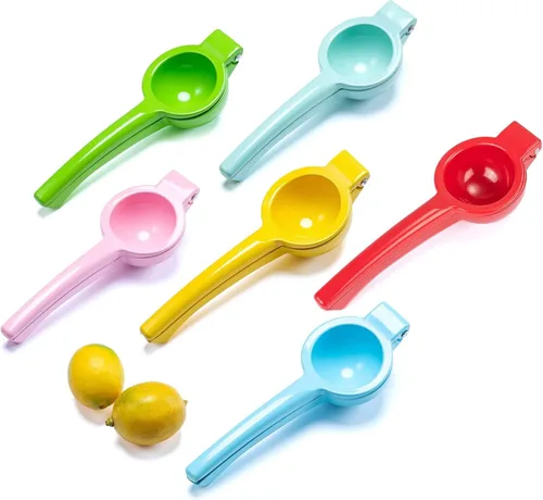Miniatura 6 de Exprimidor manual Citrus Lemon Squeezer,Exprimidor de frutas Lime Press Metal,Herramienta profesional de la cocina del exprimidor de la mano Rojo
