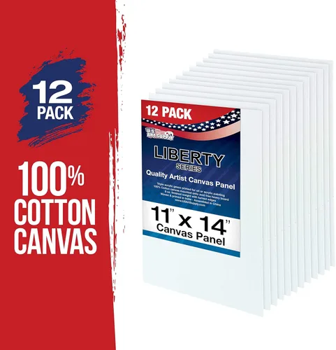 Miniatura 2 de US Art Supply - Paquete de 12 tableros de lienzo para pintura de 8 x 10 pulgadas, calidad artística profesional, libre de ácidos