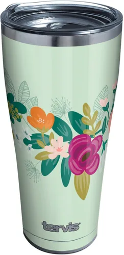 Miniatura 10 de Tervis Neo - Vaso aislado de doble pared con diseño floral menta hecho en Estados Unidos mantiene las bebidas frías y calientes, 16 onzas, taza